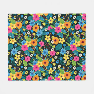 Lebhafte Ditsy-Blume Blumenmuster-43785 Fleecedecke