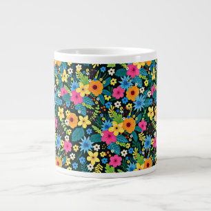 Lebhafte Ditsy-Blume Blumenmuster-43785 Jumbo-Tasse