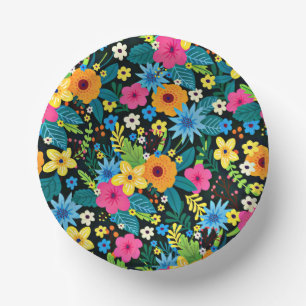 Lebhafte Ditsy-Blume Blumenmuster-43785 Pappteller