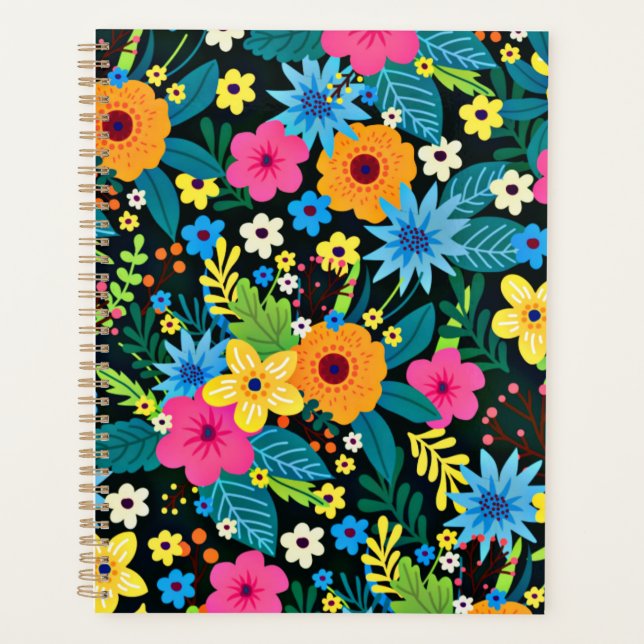 Lebhafte Ditsy-Blume Blumenmuster-43785 Planer (Vorderseite)