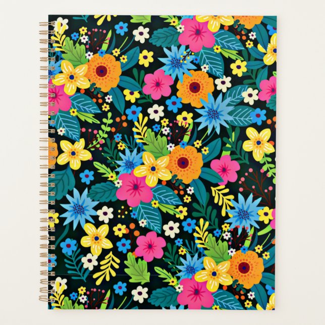 Lebhafte Ditsy-Blume Blumenmuster-43785 Planer (Vorderseite)