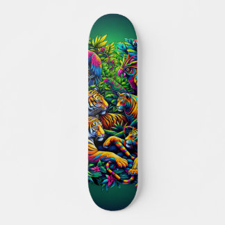 Lebhafte Dschungelwelt Skateboard