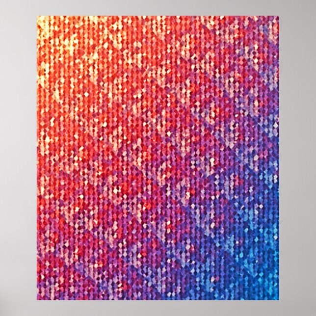 Lebhafte emotionale Mosaiksparkle Poster (Vorne)