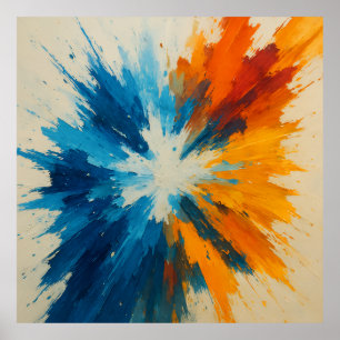 Lebhafte Explosion - Abstrakte expressionistische Poster