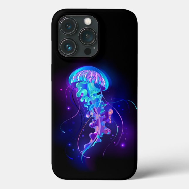 Lebhafte Farbe leuchtende Qualle Case-Mate iPhone Hülle (Rückseite)