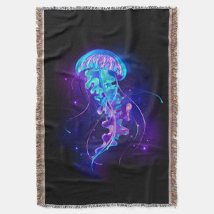 Lebhafte Farbe leuchtende Qualle Decke