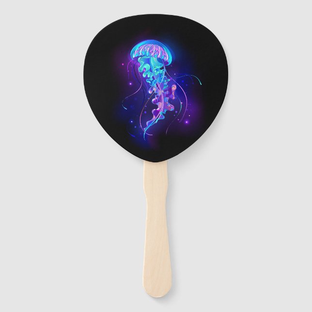 Lebhafte Farbe leuchtende Qualle Fächer (Vorderseite)