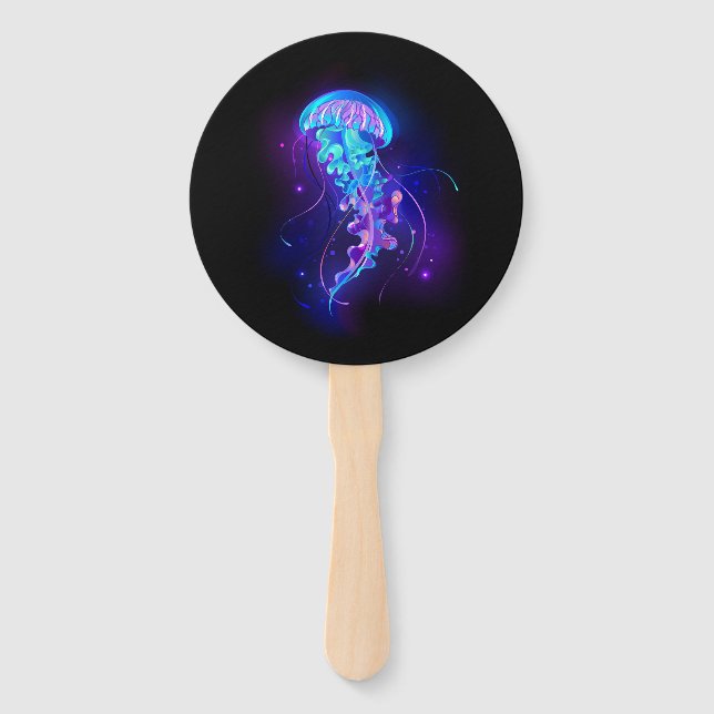 Lebhafte Farbe leuchtende Qualle Fächer (Vorderseite)