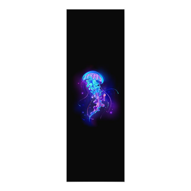 Lebhafte Farbe leuchtende Qualle Fotodruck (Vorne)