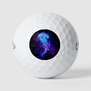 Lebhafte Farbe leuchtende Qualle Golfball