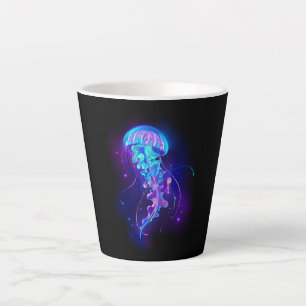 Lebhafte Farbe leuchtende Qualle Milchtasse