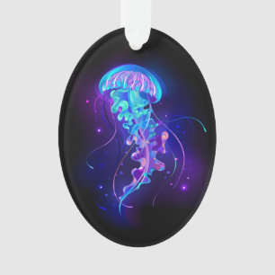 Lebhafte Farbe leuchtende Qualle Ornament