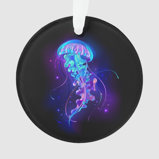 Lebhafte Farbe leuchtende Qualle Ornament (Vorderseite)