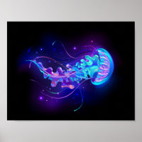Lebhafte Farbe leuchtende Qualle