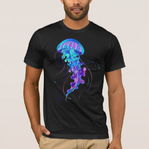 Lebhafte Farbe leuchtende Qualle T-Shirt