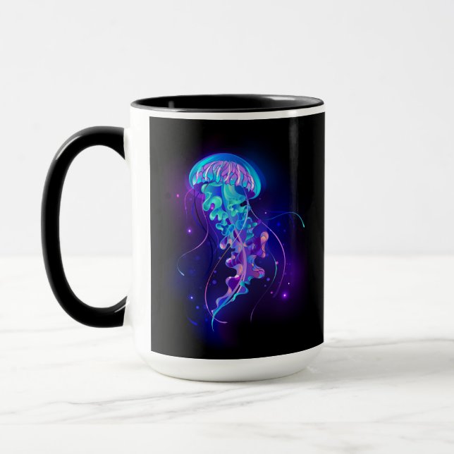 Lebhafte Farbe leuchtende Qualle Tasse (Links)