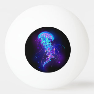 Lebhafte Farbe leuchtende Qualle Tischtennisball