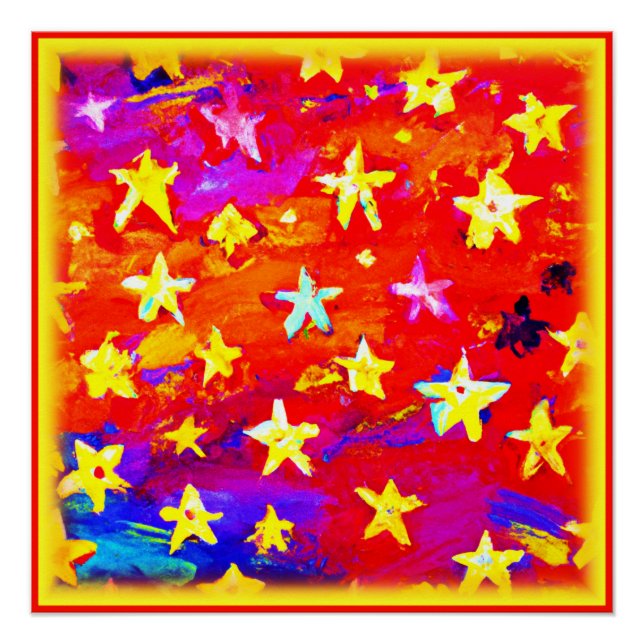 Lebhafte Farben der Sterne. Jetzt kaufen Poster (Vorderseite)
