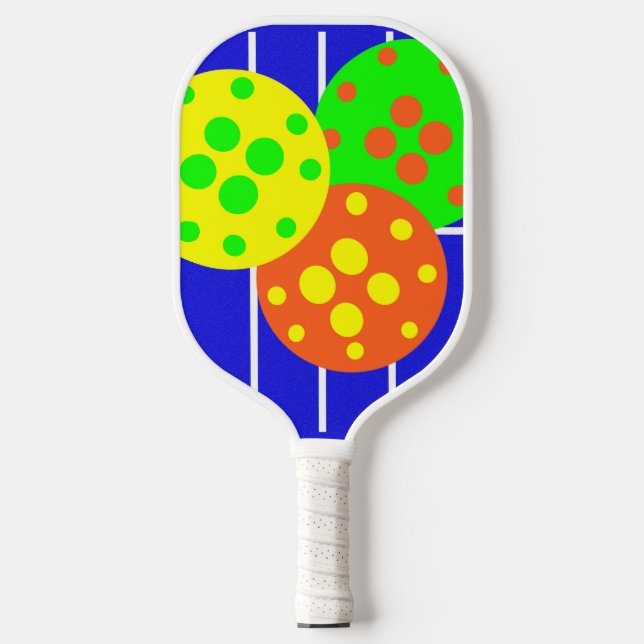 Lebhafte Farben von Pickleballs & Hofpaddel. Pickleball Schläger (Vorderseite)