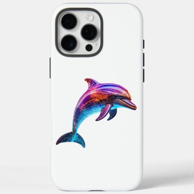 Lebhafte farbenfrohe Dolphin iPhone 16 Pro Max Hülle (Rückseite)