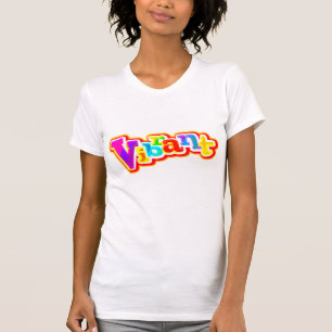 Lebhafte farbenfrohe grafische Texte Damen T - Shi T-Shirt