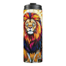 Lebhafte farbenfrohe Lion Mosaik