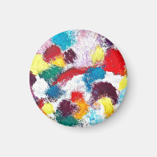 Lebhafte farbenfrohe mehrfarbige Krawatte Magnet