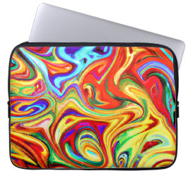 Lebhafte farbenfrohe Muster Laptopschutzhülle