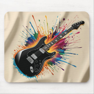 Lebhafte, farbenfrohe Pad der E-Gitarre Mousepad