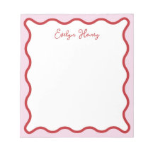 Lebhafte farbenfrohe rosa rote Wavy Zigzag Border