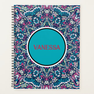 Lebhafte Farbenpracht Mandala Muster Boho Hippie P Planer