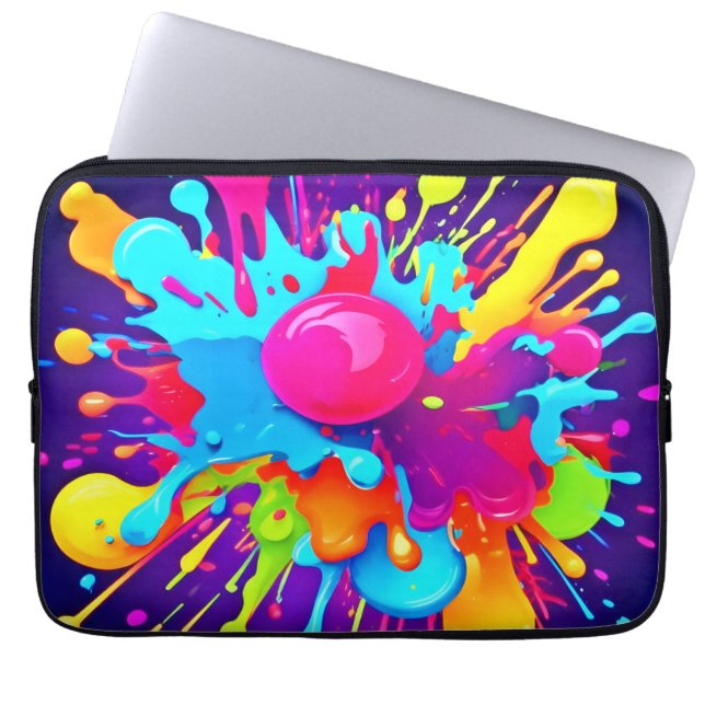 Lebhafte Farbexplosion: Ein Visuelles Fest Laptopschutzhülle (Vorderseite)