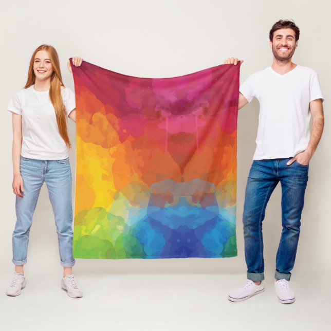 Lebhafte Farbexplosionen Fleecedecke (Beispiel)