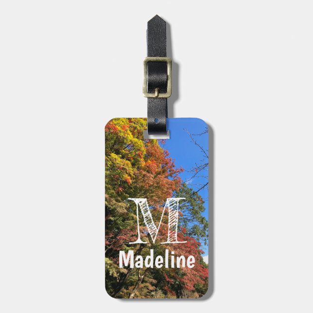 Lebhafte farbige Ahorn Gepäckanhänger (Vorderseite vertikal)