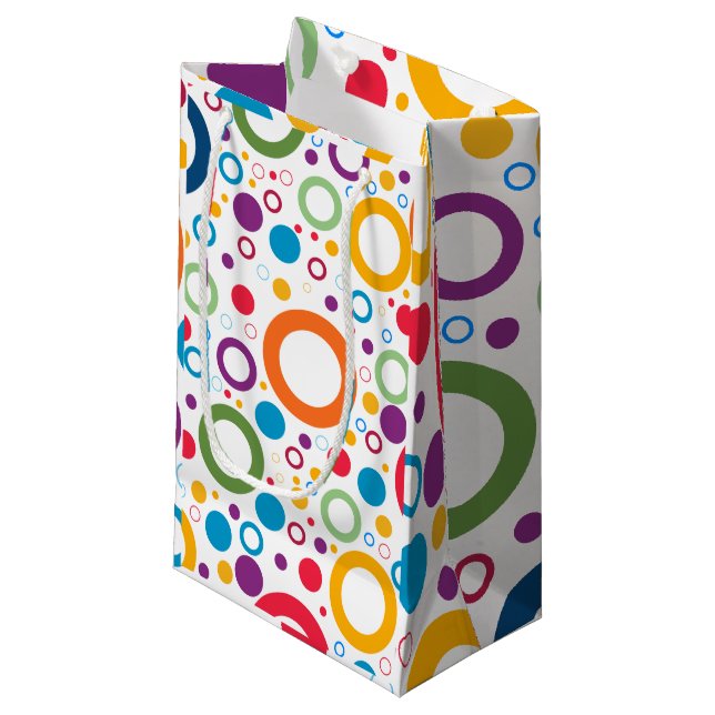 Lebhafte Farbreihen Kleine Geschenktüte (Vorderseite Schrägansicht)