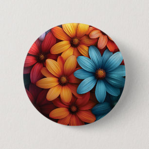 Lebhafte Farbtöne, blau, gelb, orange Farbe Button