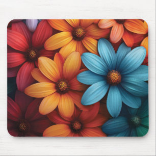 Lebhafte Farbtöne, blau, gelb, orange Farbe Mousepad
