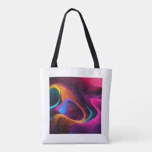 Lebhafte Farbwellen Tasche