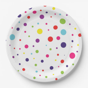Lebhafte Fiesta Polka Dot Paper Teller