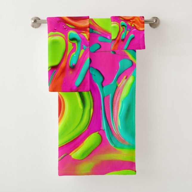 Lebhafte flüssige Farbe Badhandtuch Set (Insitu)