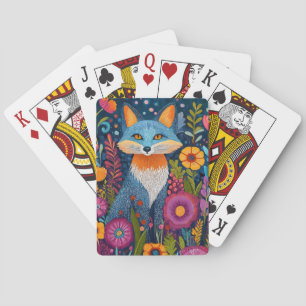 Lebhafte Fox Dot Kunst, Dichtung und Musik Spielkarten