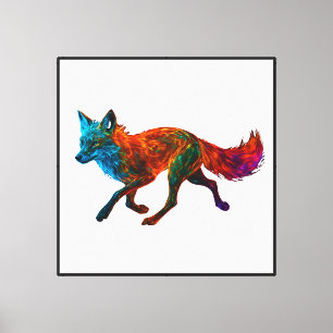 Lebhafte Fox-Kunst Leinwanddruck
