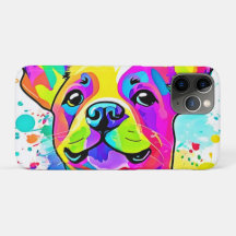 Lebhafte Frenchie Bulldog Puppy Art