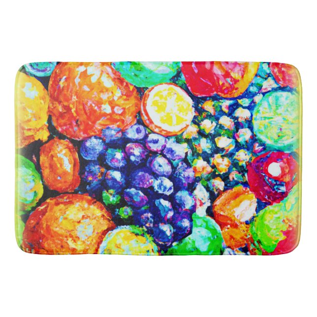Lebhafte Fruchtfarbe. Jetzt kaufen Badematte (Vorderseite)