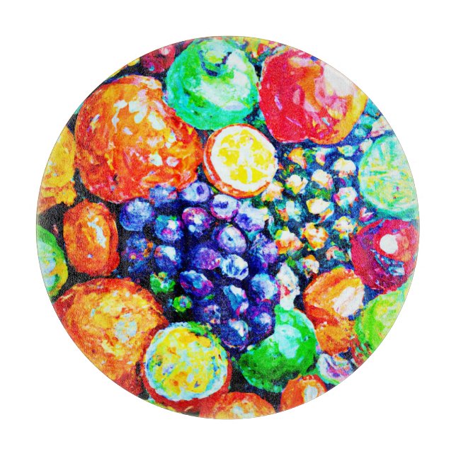 Lebhafte Fruchtfarbe. Jetzt kaufen Schneidebrett (Vorderseite)