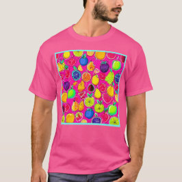 Lebhafte Fruchtfusionsmuster T-Shirt