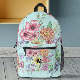 Lebhafte Frühlingserlebnisse auf Aquamarinen Mit M Bedruckter Rucksack