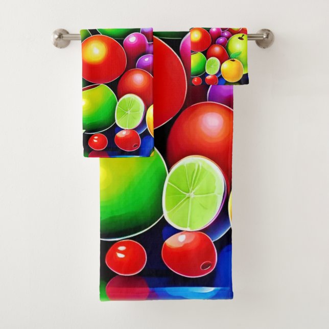 Lebhafte Fruit Medley Art Badhandtuch Set (Insitu)