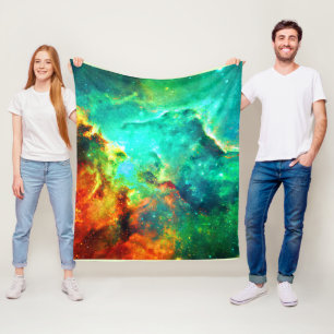Lebhafte Galaxy Leinwand Kunst, Kultur Fleecedecke