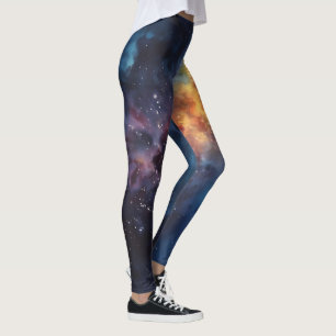 Lebhafte Galaxy Print - Cosmic Active für Yoga Leggings